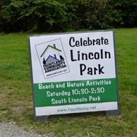 Celebrate Lincoln Park sign