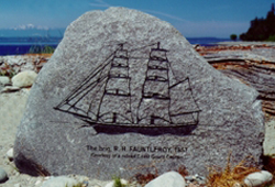 carved rock at Cove Park